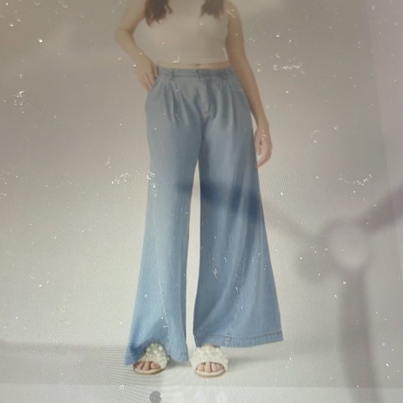 NWT STEVE MADDEN BLUE DENIM PANTS - Picture 2 of 10